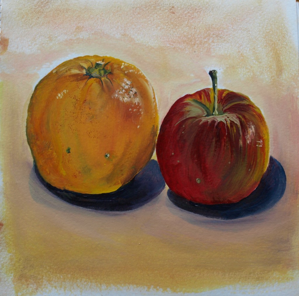 orange and apple